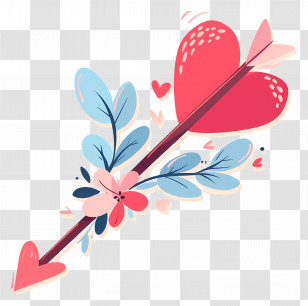 Cupid Arrow - Heart Arrow Symbol For Love Transparent PNG