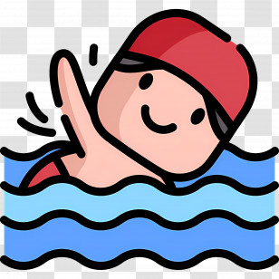Swimmer - Cartoon-style Illustration Of A Swimming Child Transparent PNG