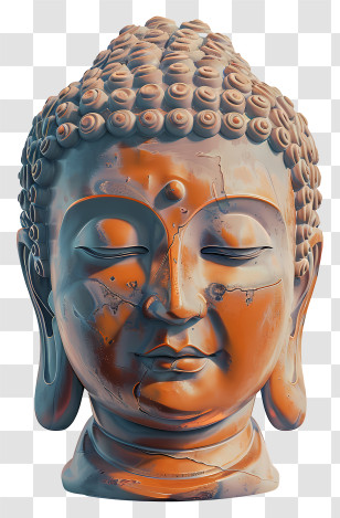 Buddha - Buddha Head Statue For Spiritual Decor Transparent PNG