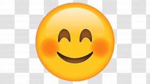Blushing Emoji - Smiling Face Emoji Illustration Transparent PNG
