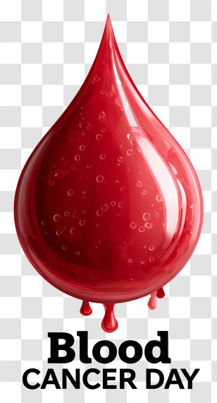 World Blood Cancer Day - Blood Drop For Blood Cancer Day Transparent PNG