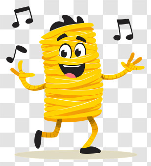 Mummy Pasta Noodles - Dancing Noodle Character With Music Transparent PNG