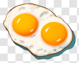 Fried Eggs - Sunny Side Up Eggs Illustration Transparent PNG