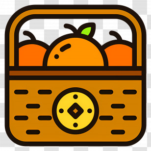 Food Gift Baskets - Basket Of Oranges Transparent PNG
