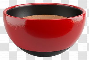 Bowl - Red And Black Decorative Bowl Transparent PNG