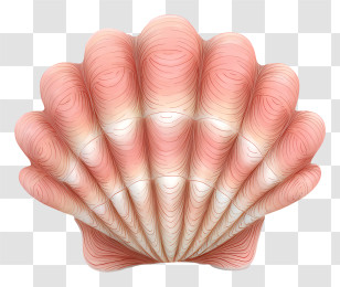 Cute Pink Element - Pink Scallop Seashell Transparent PNG