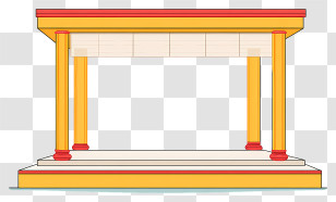 Indian Wedding Stage - Stage With Columns And Platform Transparent PNG