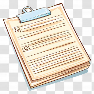 Registration Form - Clipboard With Papers Transparent PNG
