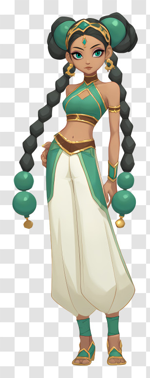 Junjun From Sailor Moon - Emerald Fantasy Princess Character Transparent PNG