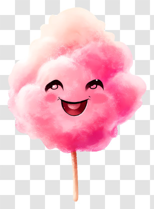Cotton Candy - Fluffy Cotton Candy Transparent PNG