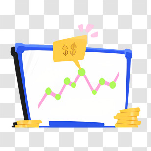 Money - Financial Chart Showing Growth Transparent PNG