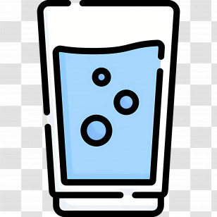 Water Glass - Glass Of Water With Bubbles Illustration Transparent PNG
