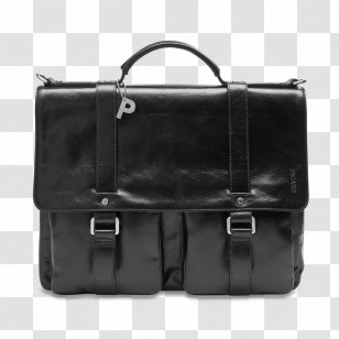 Briefcase Leather Handbag Tasche - Black Transparent PNG