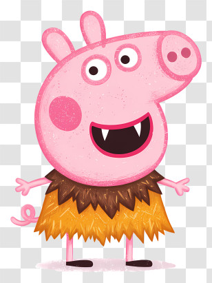 Peppa Pig - Cute Cartoon Pig In Costume Transparent PNG