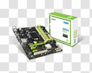 Intel LGA 1150 Motherboard MicroATX MSI H81M ECO - Ddr3 Sdram Transparent PNG