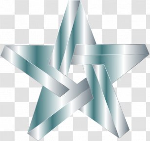 Optical Illusion Clip Art - Silver Star Transparent PNG