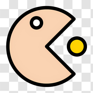 Pacman Logo - Yellow Pac-Man Eating Dot Transparent PNG