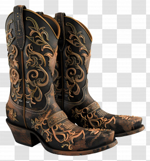Cowgirl Boots - Stylish Cowboy Boot Transparent PNG