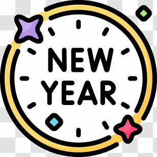 New Year Clock - New Year Countdown Clock Transparent PNG