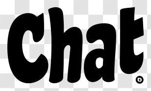 Chat Logo - Bold Black 'Chat' Wordmark Transparent PNG