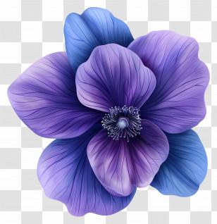 Violet Flower - Beautiful Purple Flower Drawing Transparent PNG