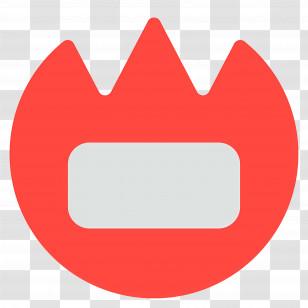Name Badge Emoji - Red Crown Emblem Transparent PNG
