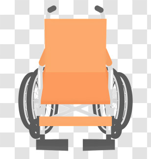 Health - Orange Wheelchair For Mobility Support Transparent PNG