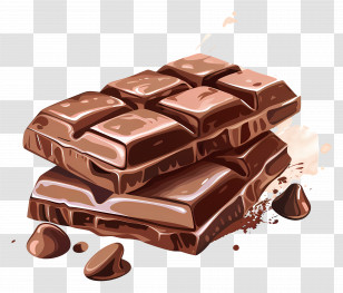 Chocolate Bar - Stacked Chocolate Bars Illustration Transparent PNG