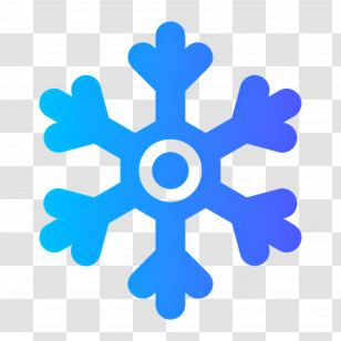 Snowflake - Blue Snowflake Icon For Winter Concept Transparent PNG