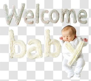 Welcome Baby - Welcome Baby With Sleeping Infant Transparent PNG