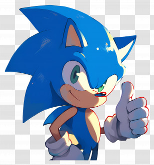 Sonic The Hedgehog - Dynamic Blue Hedgehog Character In Action Transparent PNG