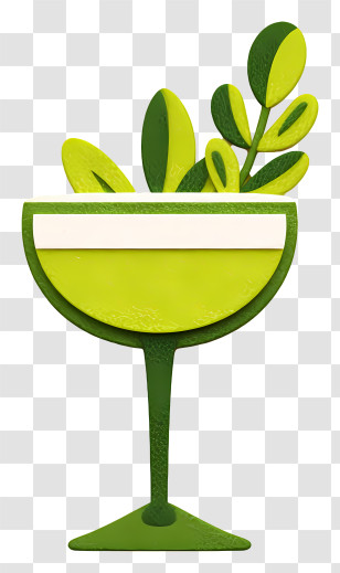 Matcha Martini Cocktail - Refreshing Green Cocktail Transparent PNG