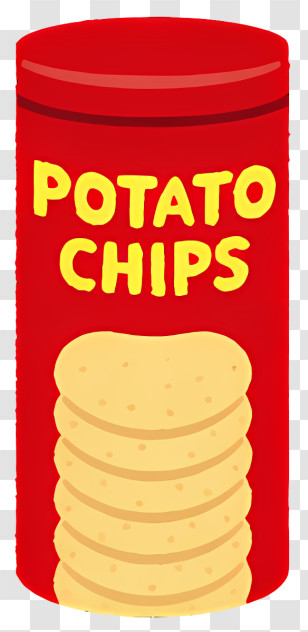 Potato Chips - Potato Chips In Red Can Transparent PNG