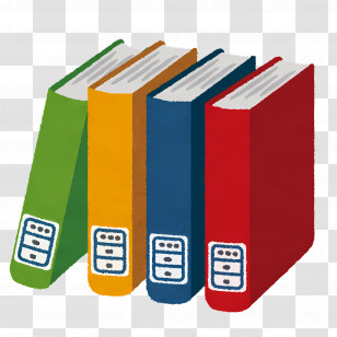 Book - Colorful Books In A Row Transparent PNG