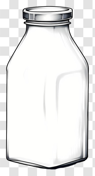 Empty Bottle - Clear Glass Bottle With Lid Transparent PNG
