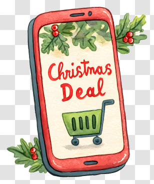 Mobile Phone Showing Christmas Deal - Christmas Deal Mobile Ad Transparent PNG