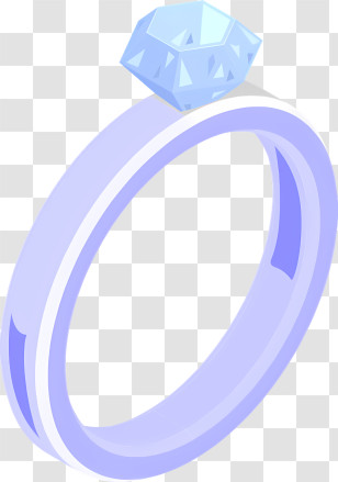 Icon - Blue Diamond Ring Illustration Transparent PNG