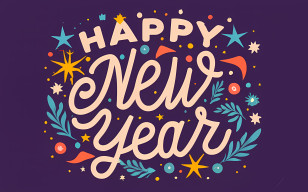Happy New Year - Happy New Year Greeting Card Illustration Transparent PNG