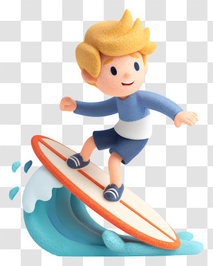 Boy Doing Surfing - Surfer Riding A Wave Transparent PNG