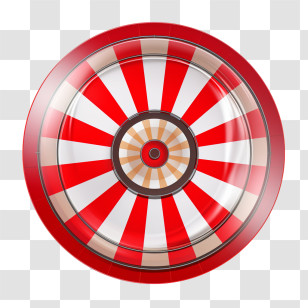 Target - Red And White Bullseye Dartboard For Games Transparent PNG