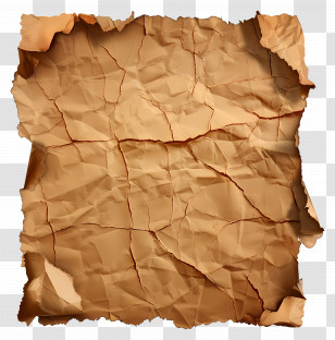 Brown Ripped Paper - Wrinkled Brown Paper Background Design Transparent PNG