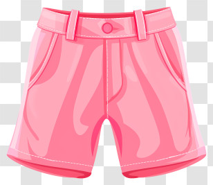 Cartoon Shorts - Bright Pink Shorts Clothing Illustration Transparent PNG