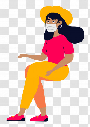 Girl With Mask Girl Mask Transparent PNG