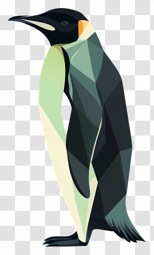 Penguin - Geometric Illustration Of A Penguin Transparent PNG