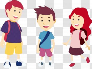 Cartoon Animated People Child Friendship - Youth - Interaction Fun Transparent PNG