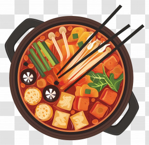 Cartoon Hot Pot - Traditional Hot Pot Meal Cartoon Illustration Transparent PNG