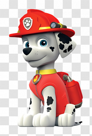Paw Patrol - Firefighter Dalmatian Puppy Cartoon Transparent PNG