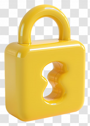Lock - Yellow Padlock Transparent PNG
