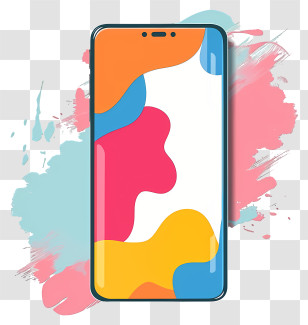 Iphone Frame - Colorful Smartphone Design Graphic Transparent PNG