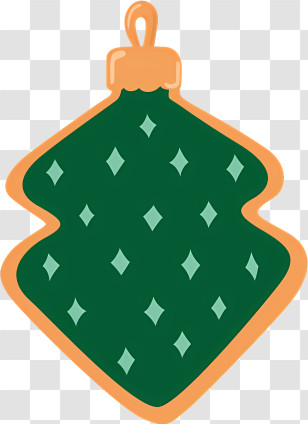 Green Ornament - Green Christmas Ornament With Golden Outline Transparent PNG